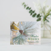 松の葉を氷に包む ポストカード (スタンド正面)