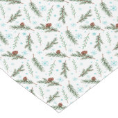 松の葉、どんぐりと雪 ロングテーブルランナー (コーナー)