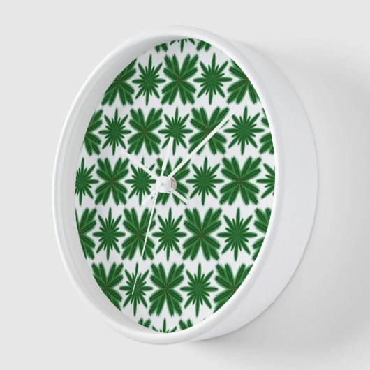 松の雪の木の枠時計 壁時計 (傾斜)