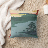 松ぶら下がった千束池芸術日本の クッション (ブランケット)