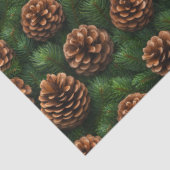 松ぼっくりとスプリースの枝のデコパージュ 薄葉紙 (詳細)