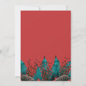 松ぼっくりとホーリーベリーのブーケ　コーポレートホリデー 招待状 (裏面)