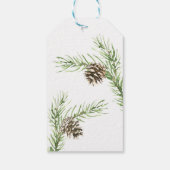 松ぼっくりとリボン、冬、休暇、クリスマス ギフトタグ (裏面)