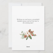 松ぼっくりと松の木のリース クリスマスおめでとう シーズンカード (裏面)