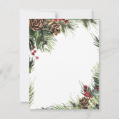 松ぼっくりと松の枝 招待状 (裏面)