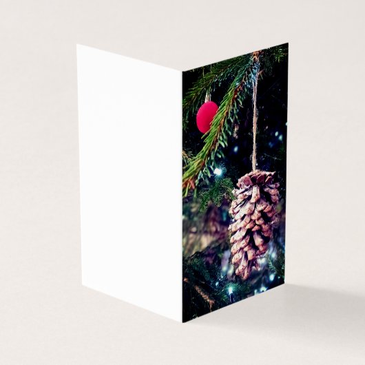 松ぼっくりと赤い飾り玉 (外部)