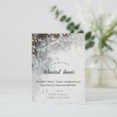 松ぼっくりと雪の結晶のリハーサルディナー 招待状 (スタンド正面)