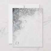 松ぼっくりと雪の結晶のリハーサルディナー 招待状 (裏面)