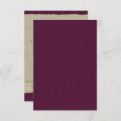 松ぼっくりと麻の実プラムの披露宴 招待状 (正面/裏面)