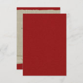 松ぼっくりと麻の実 赤い披露宴 招待状 (正面/裏面)