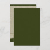 松ぼっくりと麻の緑の受付 招待状 (正面/裏面)