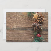 松ぼっくりホリデーパーティーの招待状 招待状 (裏面)