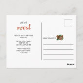 松ぼっくりリースのクリスマスお知らせ - 移動しました ポストカード (裏面)