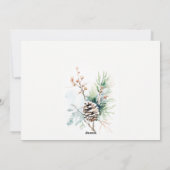 松ぼっくり水彩冬の実クリスマス写真 シーズンカード (裏面)