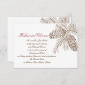 松ぼっくり自然ウェディング リハーサル 招待状 (正面/裏面)