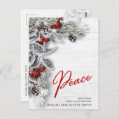 松ぼっくり クリスマス ホリデー 法人向けグリーティング ポストカード (正面/裏面)