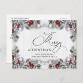 松ぼっくり クリスマス ホリデー 法人向けグリーティング ポストカード (正面/裏面)