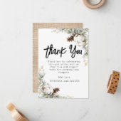 松ぼっくり スプルース フラット サンクス カード (正面/裏面インサイチュ)