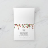 松ぼっくり ラスティック 裏付けのある クリスマス ホリデー カード (内部)