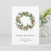 松ぼっくり 松の木のリース メリークリスマス グリーティングカード シーズンカード (スタンド正面)