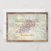 松ぼっくり 松の木の針 葉 グリーン 水彩 シーズンカード (裏面)