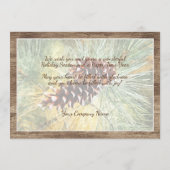 松ぼっくり 松の木の針 葉 グリーン 水彩 シーズンカード (裏面)