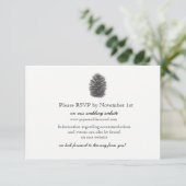 松ぼっくり 結婚式の受付カード 出欠カード (スタンド正面)