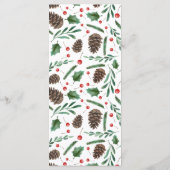 松ぼっくり 赤い実 クリスマス 現代の結婚式 メニュー (裏面)