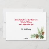 松ぼっくり 1-写真 5x7 フラット シーズンカード (裏面)