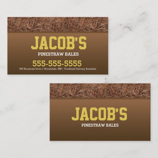 松わら名刺 名刺 (正面/裏面)