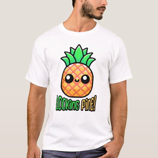 松を探して!可愛いパイナップルパン Tシャツ (正面)