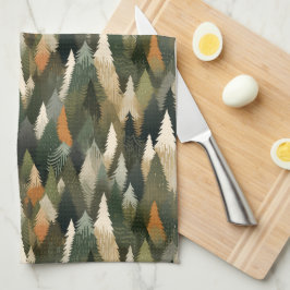 松エレガントの木柄 | 森素朴林 キッチンタオル