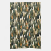 松エレガントの木柄 | 森素朴林 キッチンタオル (縦)