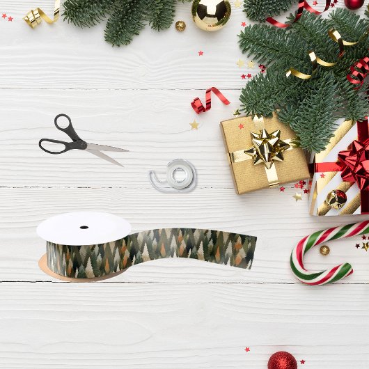 松エレガントの木柄 | 森素朴林 サテンリボン