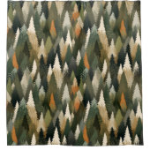 松エレガントの木柄 | 森素朴林 シャワーカーテン (正面)