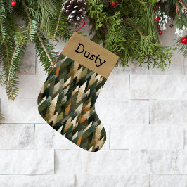 松エレガントの木柄 | 森素朴林 スモールクリスマスストッキング
