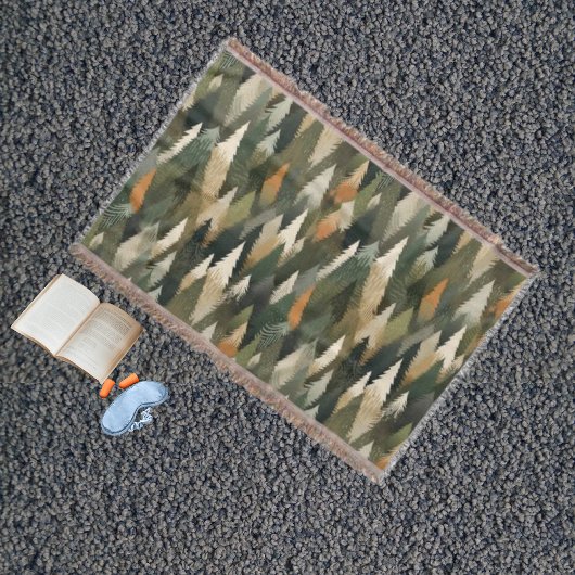 松エレガントの木柄 | 森素朴林 スローブランケット