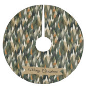 松エレガントの木柄 | 森素朴林 ブラッシュドポリエステルツリースカート (正面)