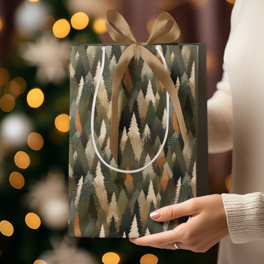 松エレガントの木柄 | 森素朴林 ミディアムペーパーバッグ