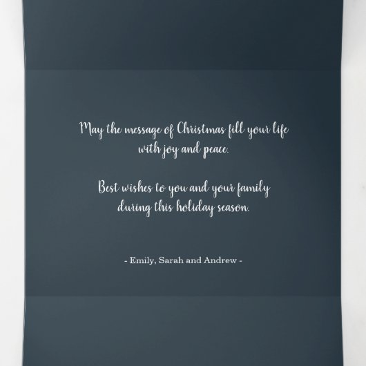 松エレガントはクリスマスエレガントに3枚の写真を載せる 三つ折りクリスマスカード (内部中)