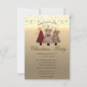 松カッコいいの木のドットのクリ企業のスマスパーティー 招待状 (正面)