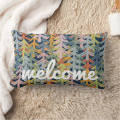 松カラフルの木のよくはしゃぐ手引き ランバークッション (ブランケット)