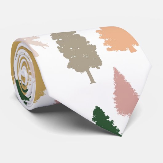 松カラフルの木柄 ネクタイ (ロール)