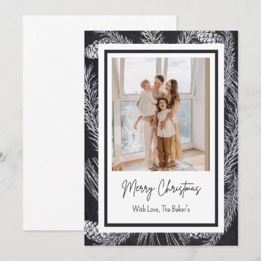 松クリスマスカード 招待状 (正面/裏面)