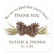 松コーンありがとうギフトステッカー