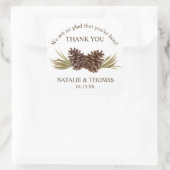 松コーンありがとうギフトステッカー スクエアシール (バッグ)