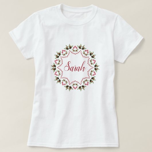 松コーンと果実マンダラパーソナライズされたーT Tシャツ (デザイン正面)