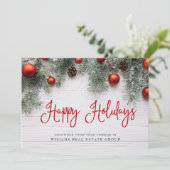 松コーンのクリスマスグリーティ素朴ング企業の シーズンカード (スタンド正面)