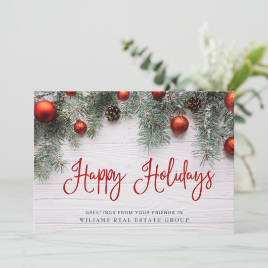 松コーンのクリスマスグリーティ素朴ング企業の シーズンカード (スタンド正面)