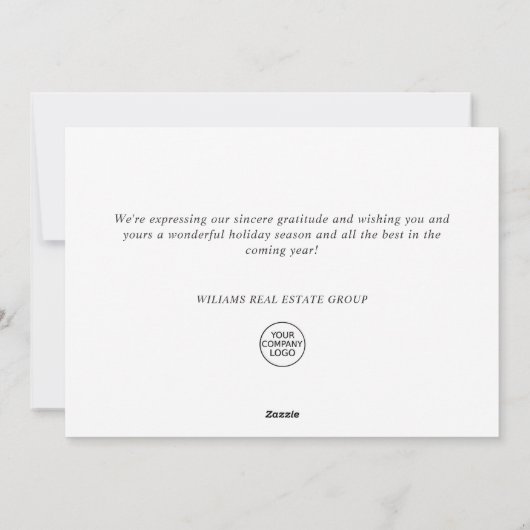 松コーンのクリスマスグリーティ素朴ング企業の シーズンカード (裏面)